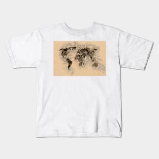 Old Vintage World Map Kids T-Shirt